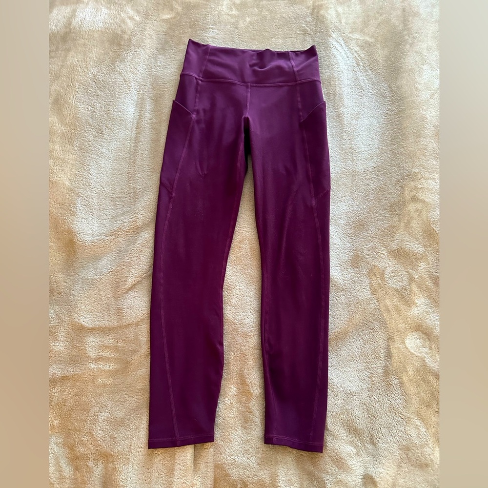 Burgundy plum oasis pureluxe Fabletics leggings